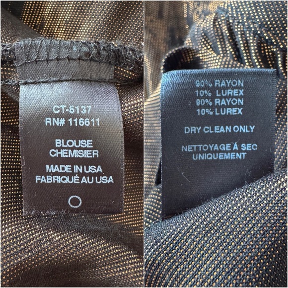 ANTHROPOLOGIE • Amadi Merry Metallic Blouse in Bronze - Picture 10 of 11